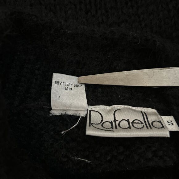 Vintage Rafaella Women’s S Black Mohair & Wool Blend Pullover Sweater - Picture 5 of 6